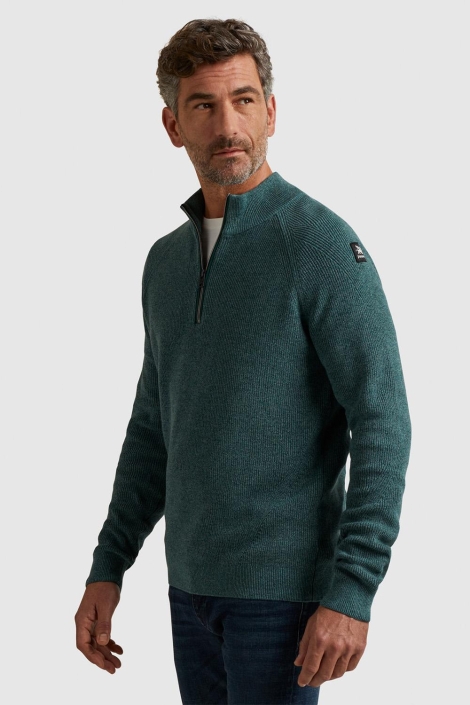 Vanguard half zip collar cotton mouline